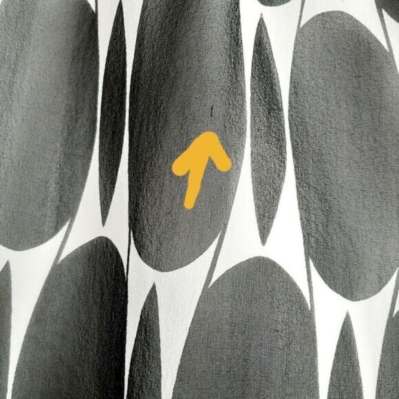 SILKLAND / 100% Silk Knee Length Bottom Ruffle Layered Skirt B&W Sz S / 6 Flawed - Picture 12 of 12